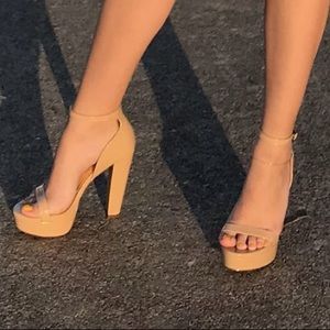 Tan/beige/cream heels